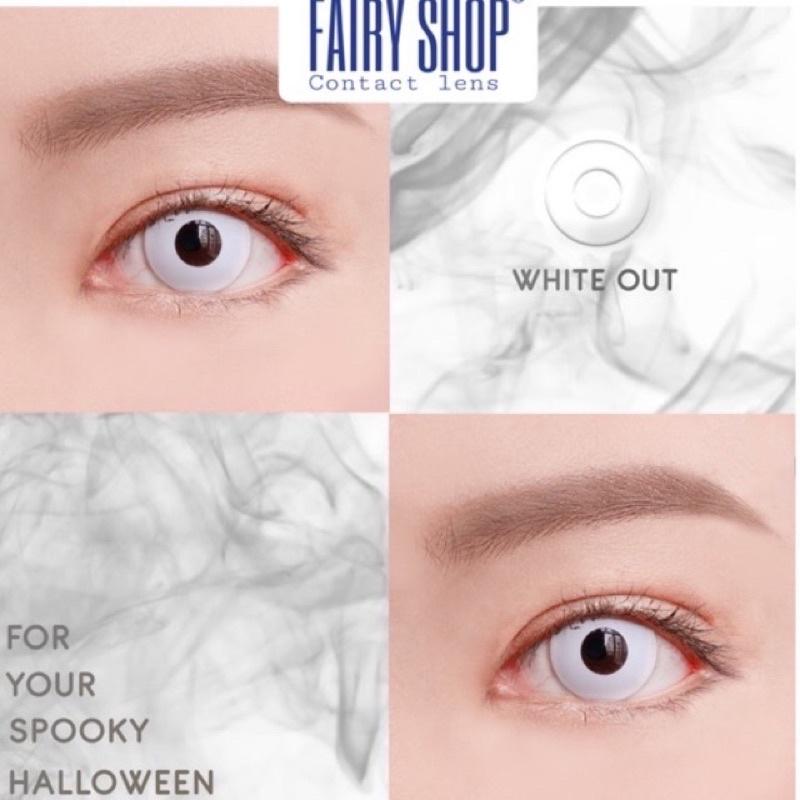 Áp tròng cosplay White out trắng 14.0 - Kính Áp Tròng FAIRY SHOP CONTACT LENS