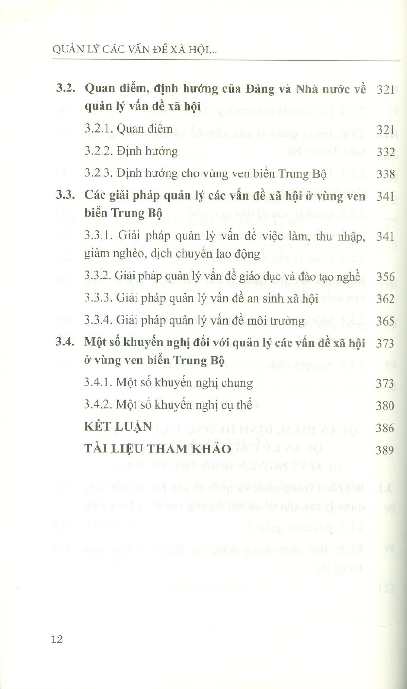 Quản Lý Các Vấn Đề Xã Hội Ở Vùng Ven Biển Trung Bộ - Thực Trạng Và Giải Pháp (Sách chuyên khảo)