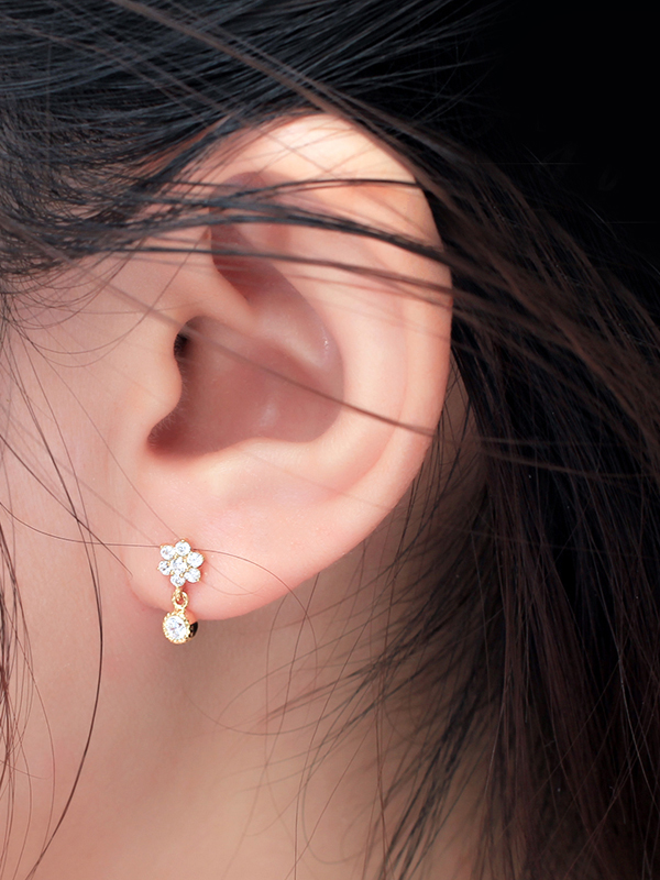 Hoa tai vàng tây đính đá JE1002 Jyme Jewelry