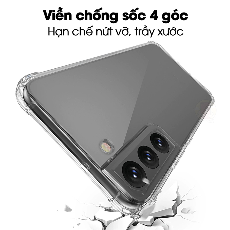 Ốp lưng Silicon Chống Sốc Dành cho Samsung Galaxy S22 / S22+ / S22 Ultra Trong Suốt Handtown Hàng Chính Hãng