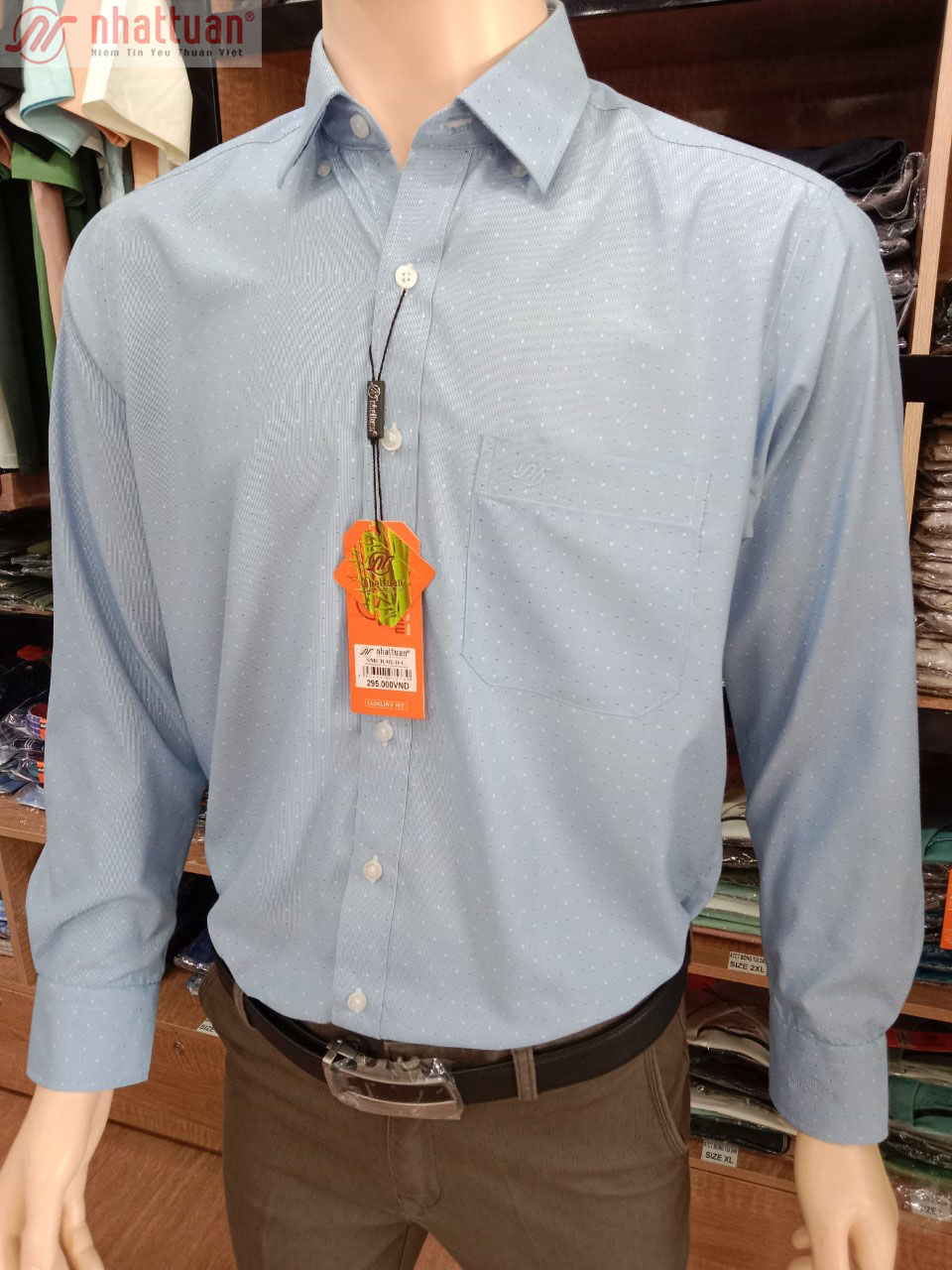 Áo sơ mi Caro tay dài thời trang nam 295 của Nhật Tuấn