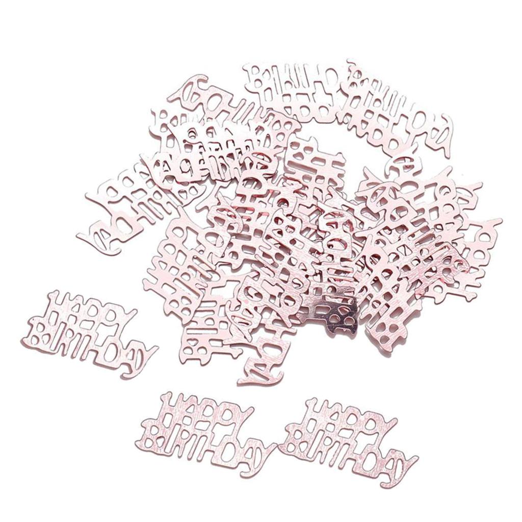 30G Rose Gold Happy Birthday Letters Confetti Sprinkles Sequin DIY Arts Crafts