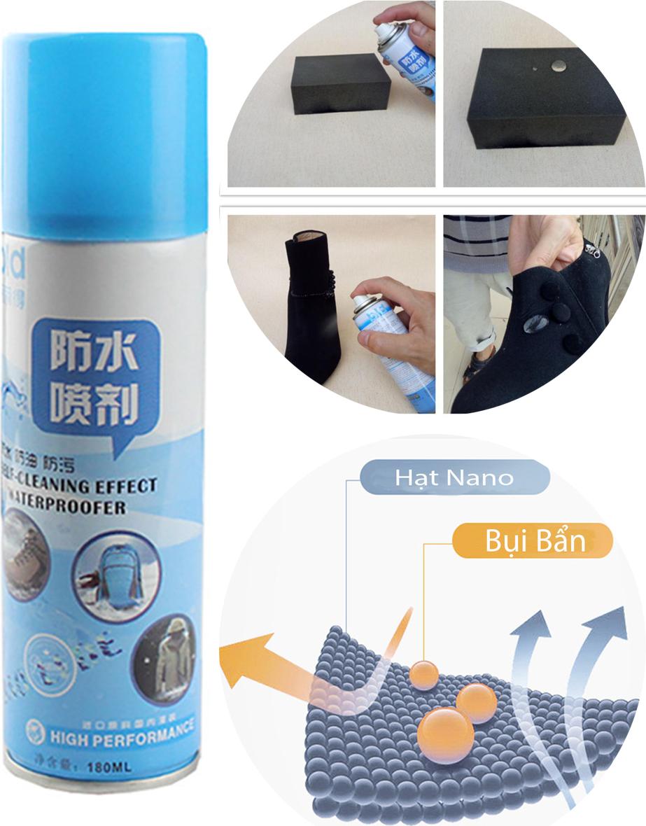 Chai Xịt Nano Đa Năng Chống Nước Bụi Bẩn BLD Cho Giày Dép , Vải - PK036