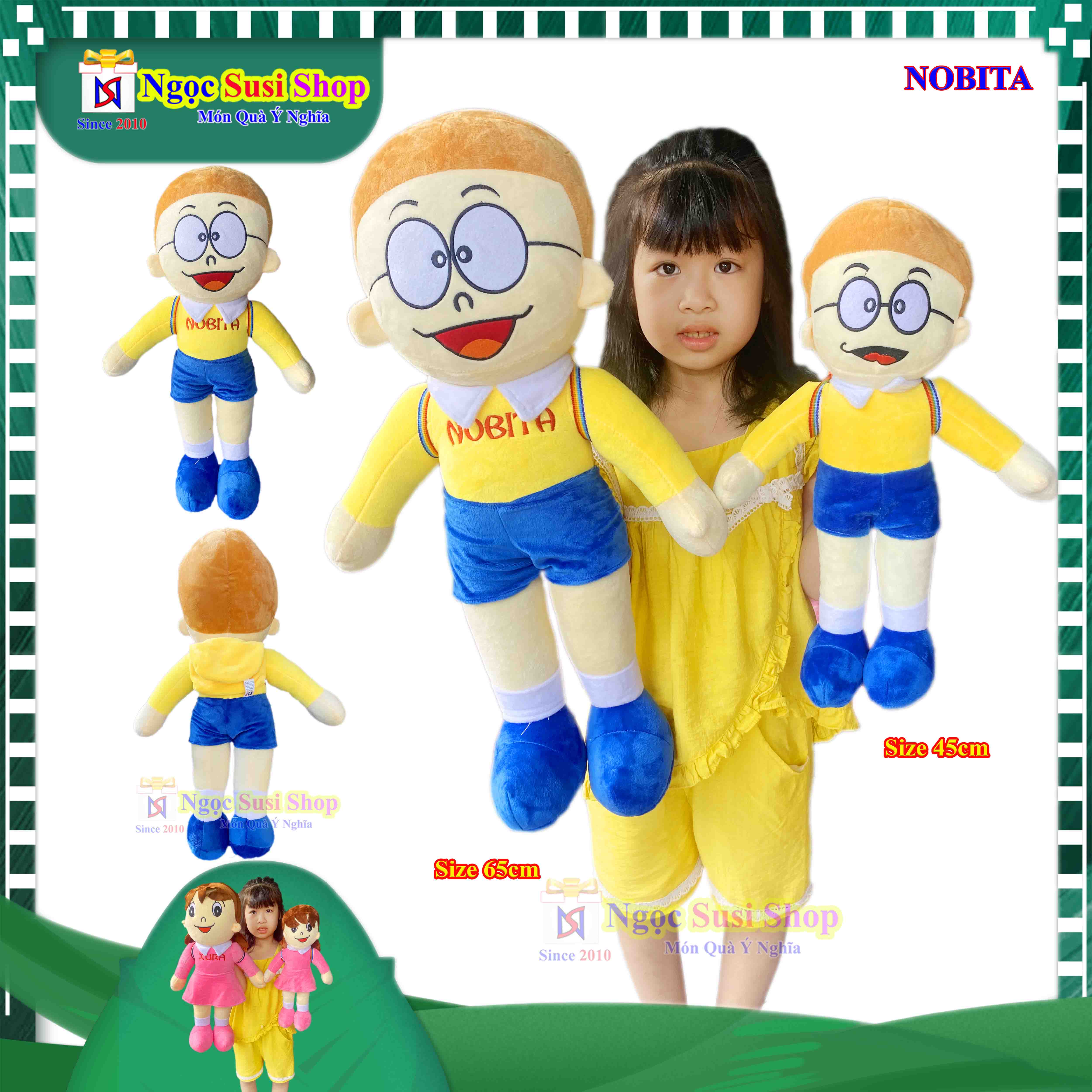 THÚ NHỒI BÔNG NOBITA XUKA SIÊU CƯNG CHO BÉ - GẤU BÔNG CHO BÉ