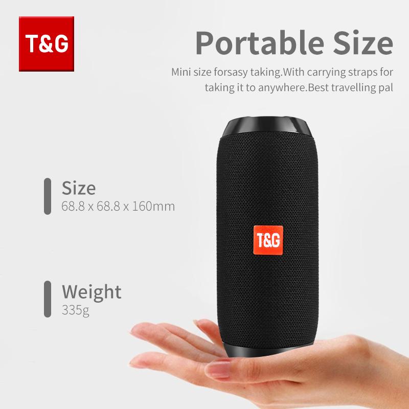 Loa di động Bluetooth TG117 Hộp âm thanh không dây Loa ngoài trời chống nước Âm thanh nổi vòm hỗ trợ Radio TF Màu sắc: Xanh hoa