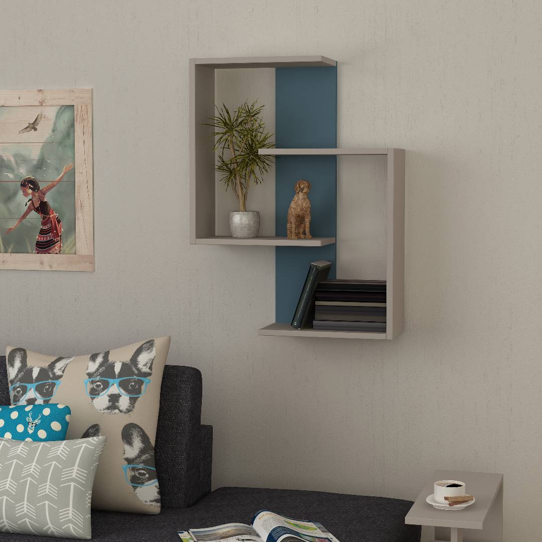 Kệ gỗ trang trí phòng khách gia đình SMLIFE Wendy