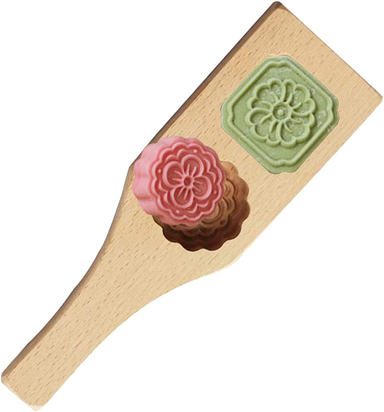 Khuôn làm bánh trung thu bằng gỗ khuôn làm bánh trung thu hình hoa thủ công