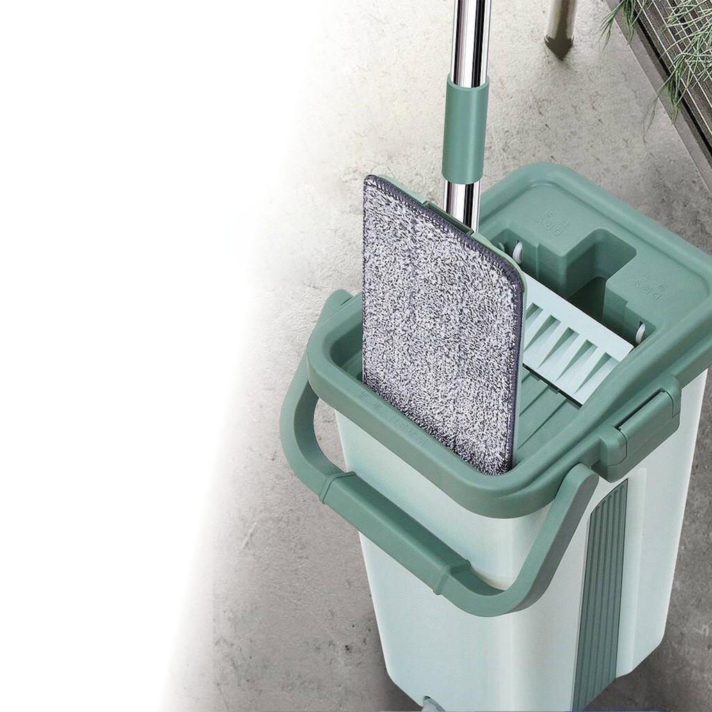 Cây Lau Nhà Tự Vắt Xoay 360 Độ Kèm 2 Bông Lau Tặng Móc Treo Cây Lau Nhà Gắn Tường Cao Cấp - Giao Hàng Toàn Quốc