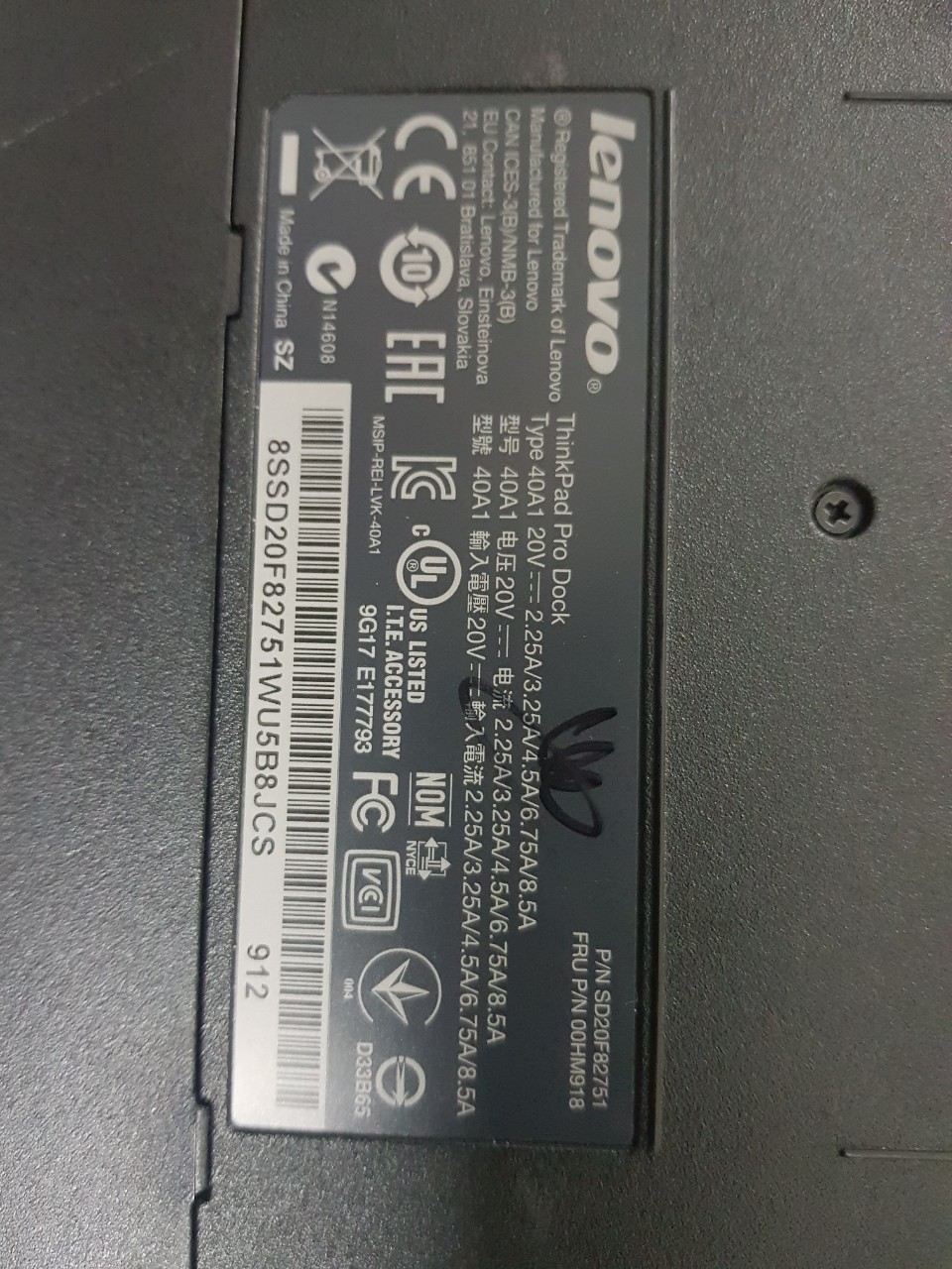 Bộ mở rộng cổng giao tiếp Lenovo Docking station (Thinkpad Pro Dock) Thinkpad X240 X250 X260 X270 T440 T450 T460 T470 T570 W541 P50 P70 (Dock mở rộng kết nối cho ThinkPad) - Hàng chính hãng
