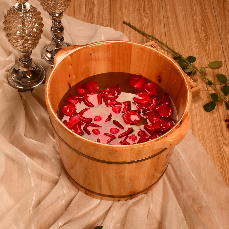 Phong cách mới nhất của nhà gỗ tuyết tùng thùng ngâm chân đôi phòng làm móng chân thùng ngâm chân thương mại thùng ngâm chân bằng gỗ rắn thùng ngâm chân