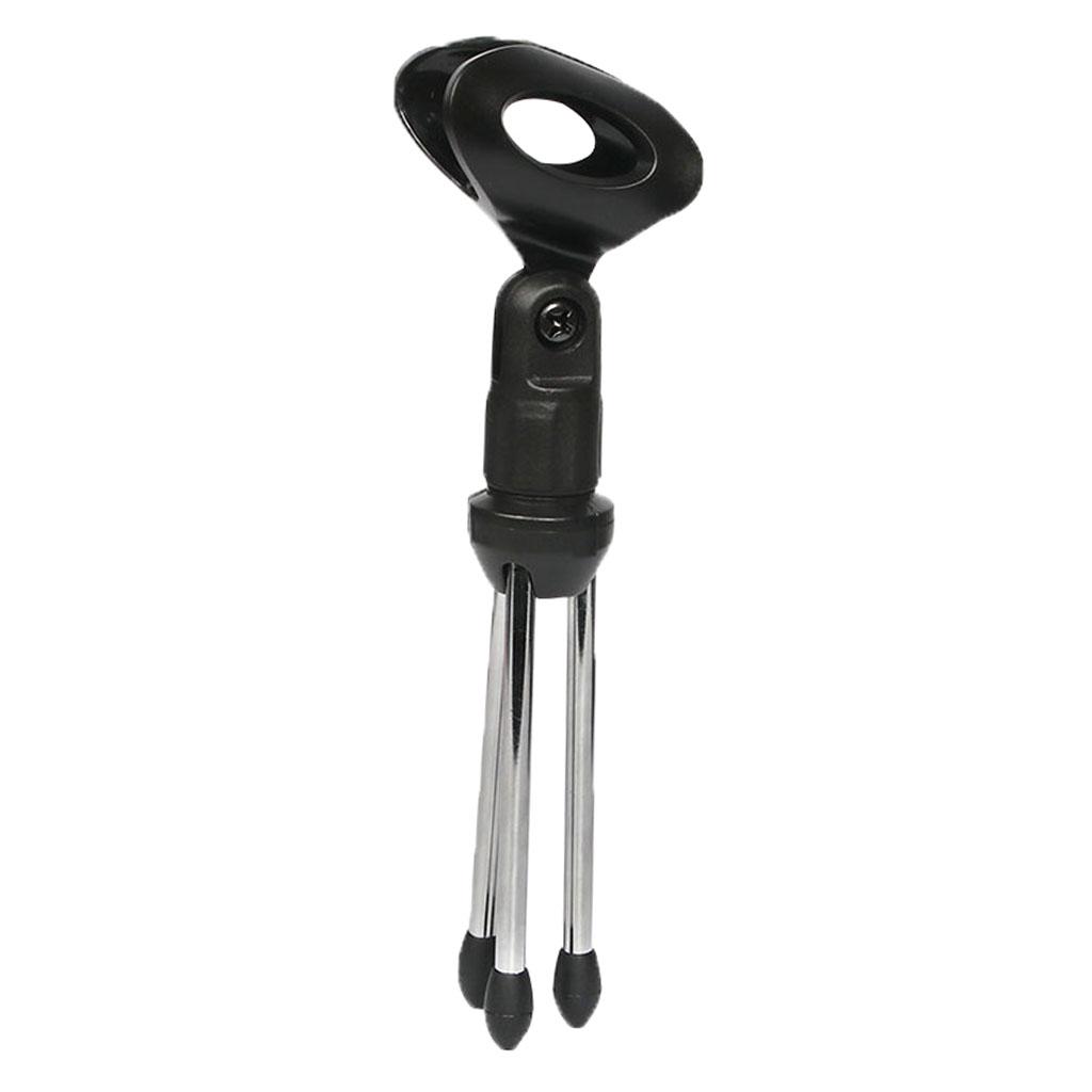 Universal Adjustable Desk Mic Stand Desktop Tabletop Table Top Short Microphone Stand with Non-Slip Mic Clip