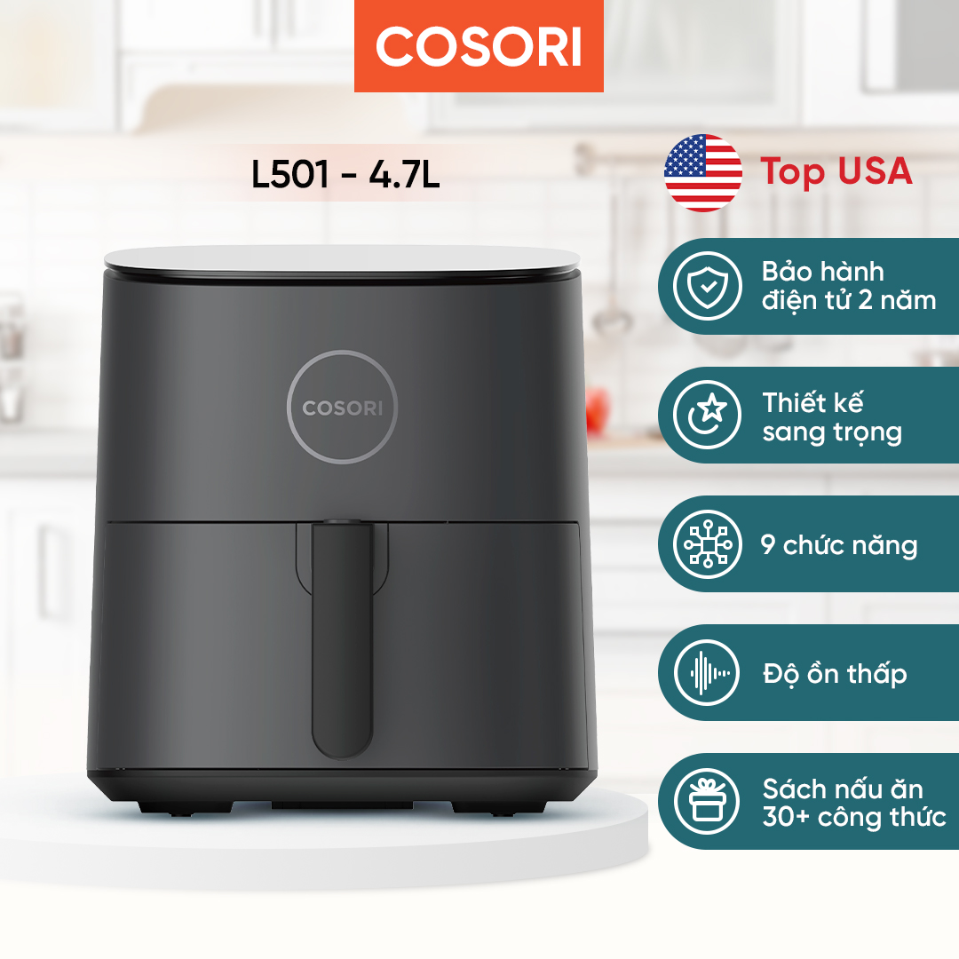 Nồi chiên không dầu Cosori (Air fryer) CAF- L501 (4,7 Lít) - Hàng chính hãng