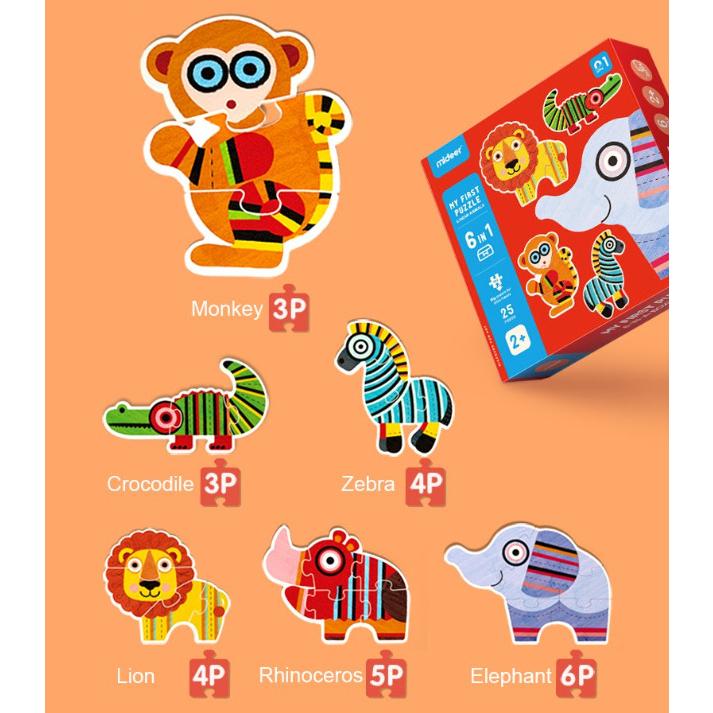 Đồ Chơi Xếp Hình Cho Bé Mideer My First Puzzle Animal Mideer