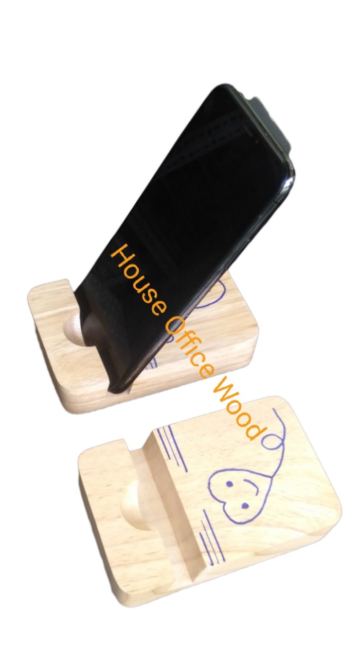 Đế điện thoại gỗ, giá để điện thoại House Office Wood Kích thước Rộng 7x Dài 11x Dầy 2,5cm