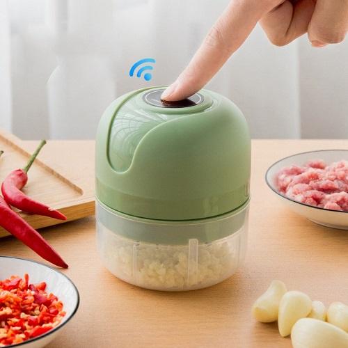 Máy Xay Mini Tỏi Ớt Cầm Tay 250ml Sử Dụng Cổng Sạc USB Siêu Tiện Lợi Tích Điện