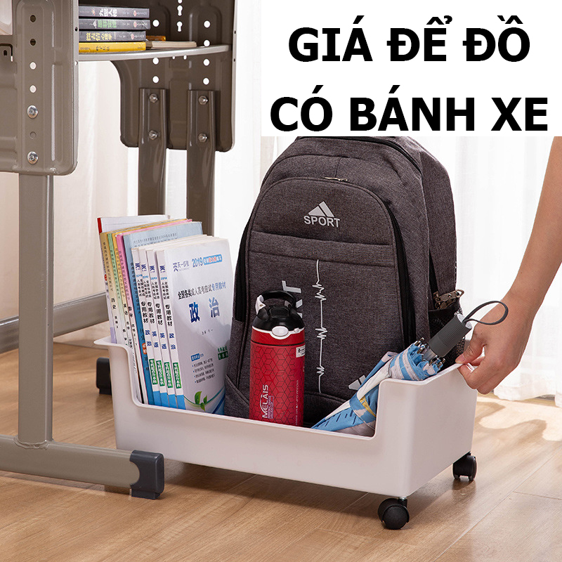 Giá Đựng Sách Vở Dưới Gầm Bàn; Có Bánh Xe Di Động; Khay Đựng Đồ Cá Nhân, Văn Phòng Phẩm