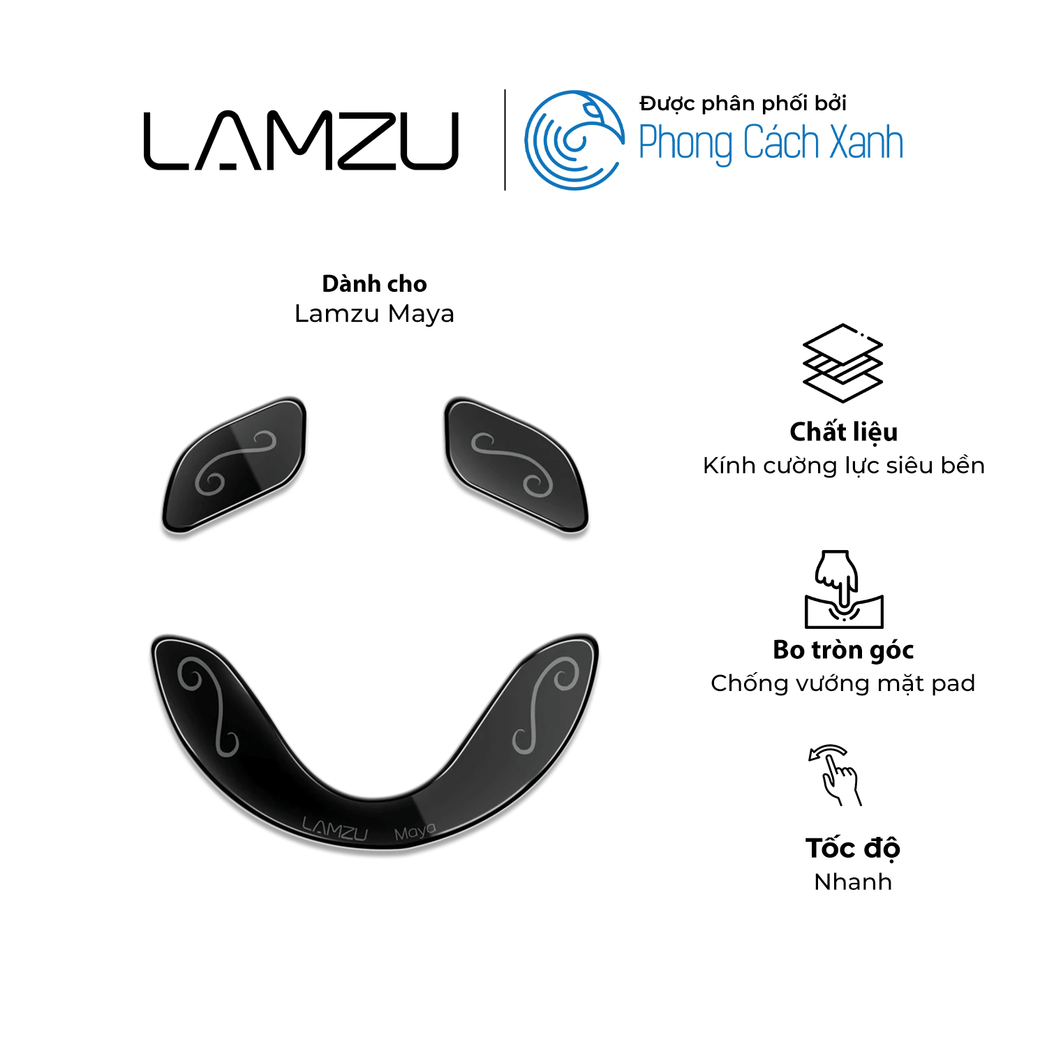 Feet chuột thủy tinh cho Lamzu Maya - Hàng Chính Hãng