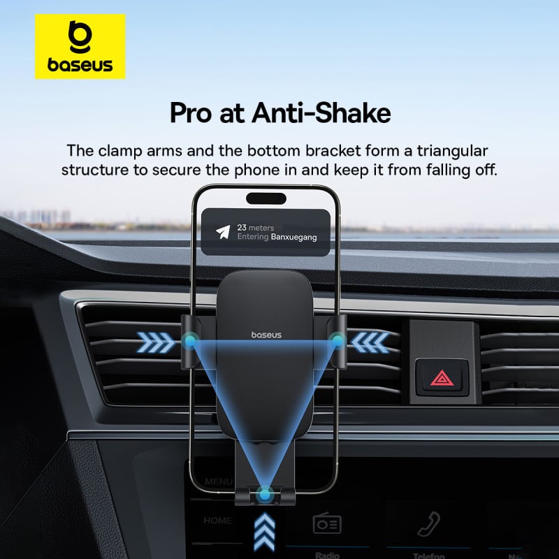 Đế Giữ Điện Thoại Baseus Metal Age 3 Gravity Car Mount (Air Vent Version) - Hàng chính hãng