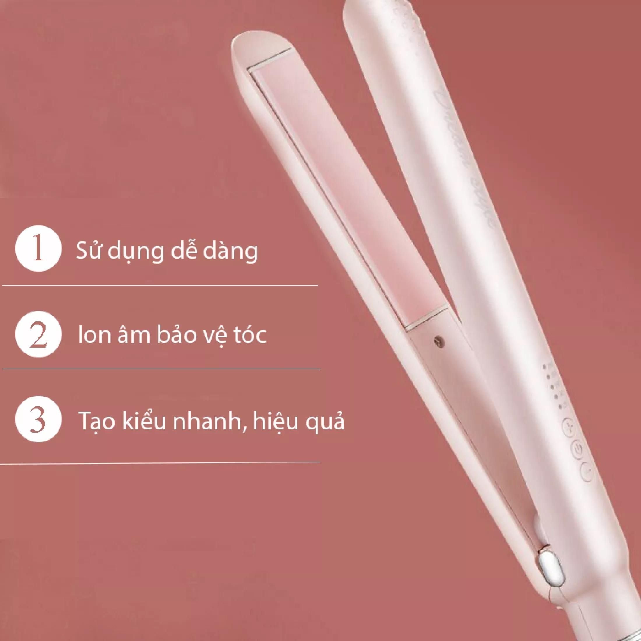 Máy làm tóc đa năng 3 in 1 Dream Style - Máy uốn tóc, ép tóc, duỗi tóc siêu tiện lợi, tạo kiểu chuẩn salon - Máy uốn tóc mini 5 chế độ phù hợp với mọi chất tóc, giữ nếp lâu, không làm hỏng tóc, chế độ tự ngắt khi quá nhiệt