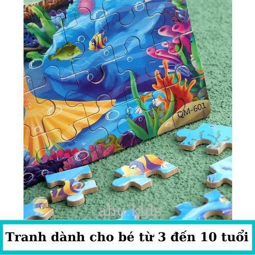 Đồ chơi GHÉP HÌNH 60 MẢNH HỘP SẮT thông minh cho bé - Đồ chơi xếp hình cho bé trai bé gái trí tuệ