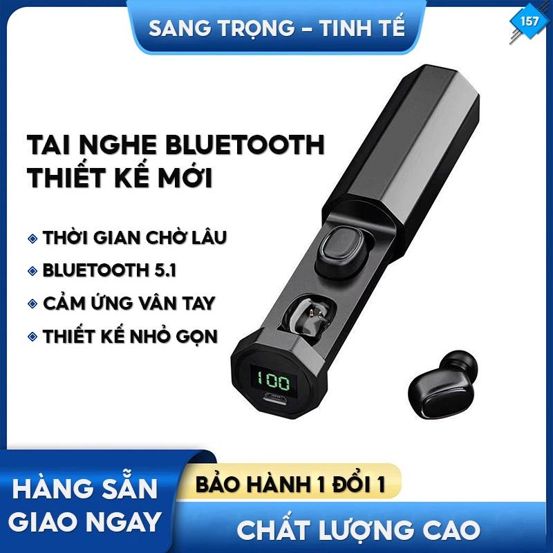 Tai Nghe Không Dây Bluetooth Nhét Tai Có Hộp Đựng Và Màn Hình Led Hiển Thị Dung Lượng Pin Nhiều Màu Sắc 157