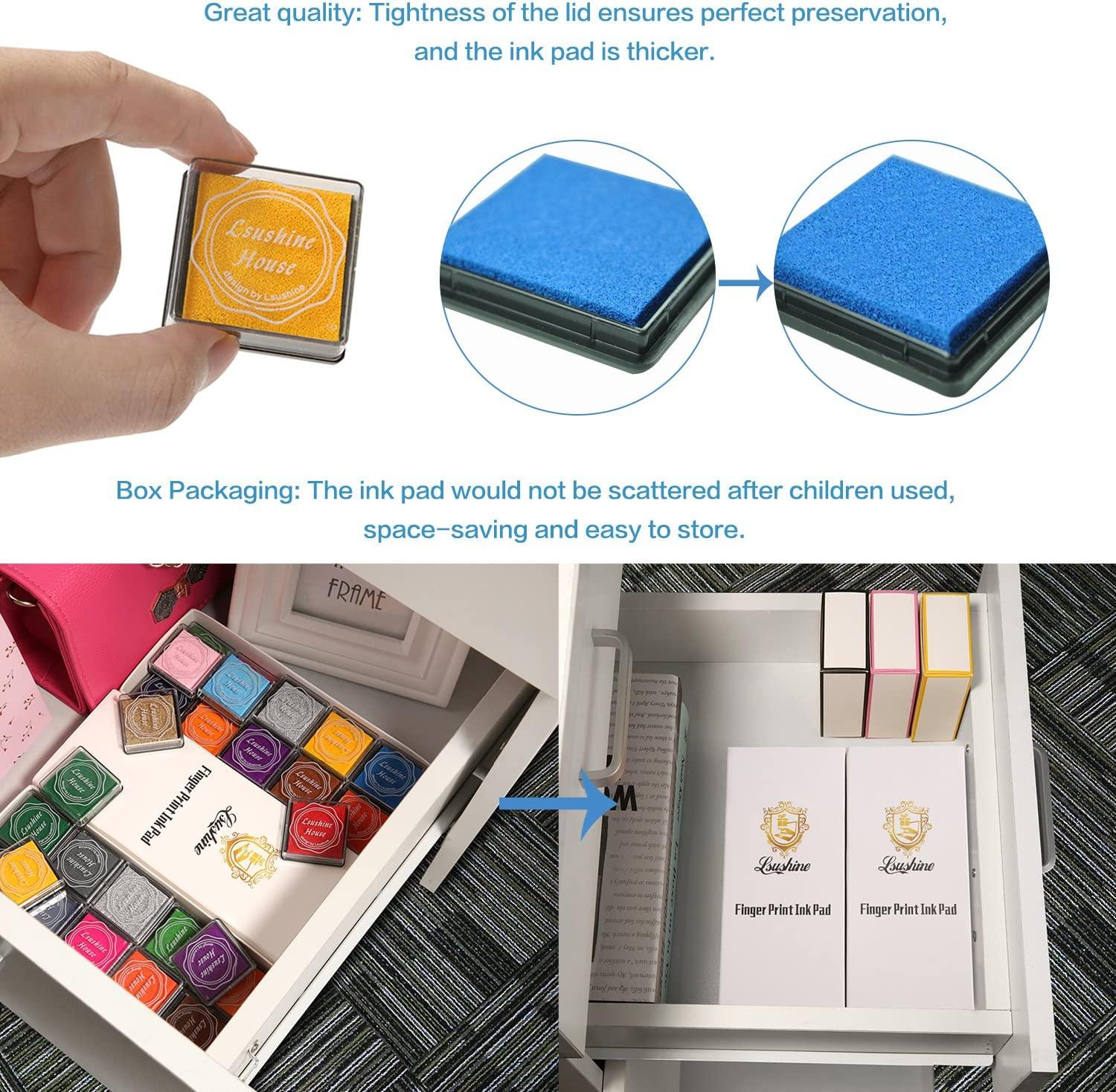 Vẽ ngón tay màu mực pad 20 màu đầy màu sắc DIY mực pad set tem pad