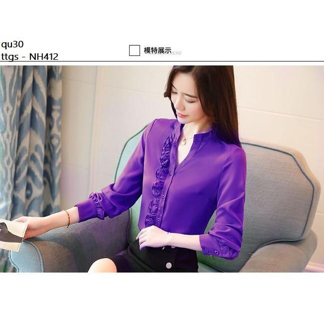 NH412 ÁO SƠ MI KIỂU NHÚN BÈO