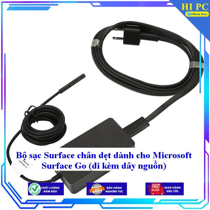 Bộ sạc Surface chân dẹt dành cho Microsoft Surface Go - Kèm Dây nguồn - Hàng Nhập Khẩu