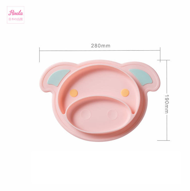 Bát ăn dặm Piglet Silicone BAD02 - Thương hiệu Hinata Nhật Bản - Đạt chứng nhận FDA + Kiểm định Quatest