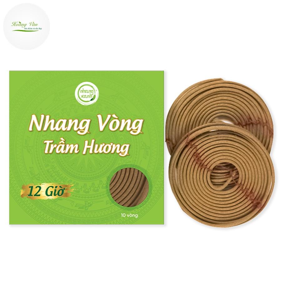 Nhang vòng trầm hương 12H Nhang Xanh - Hộp 10 vòng