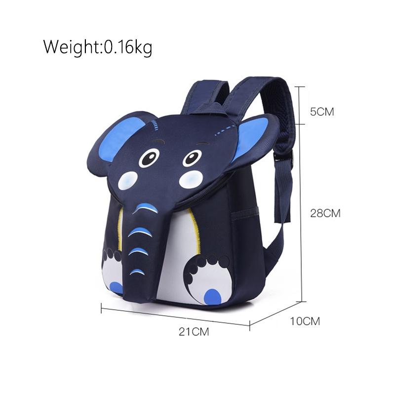 Funny Cute Creative Cartoon Elephant Shoulder Bag Kindergarten Schoolbag Backpack For Toddler Kids MM