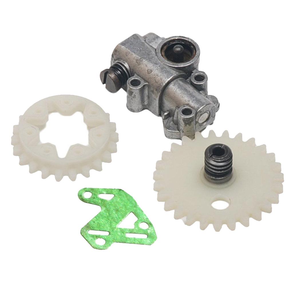 2xOil Pump Gasket Worm Gear Spur Wheel Fits For STIHL MS028 038 048 380 381