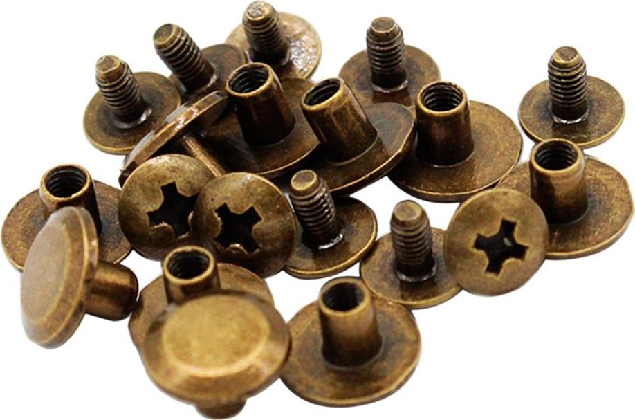 10 Cái Liên Kết Chicago Ốc Móng Tay Đinh Tán Đinh Nhọn cho TỰ LÀM Nghệ Thuật Thủ Công 10x5mm
