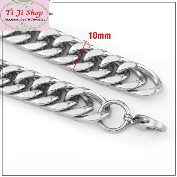 Lắc Tay Inox Nam Kiểu Lặc Đôi Vuông