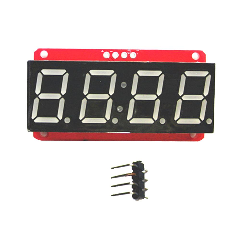 4 Digit 7-Segment 0.56'' LED Display Module Clock HT16K33 I2C for ,Pack Of 6
