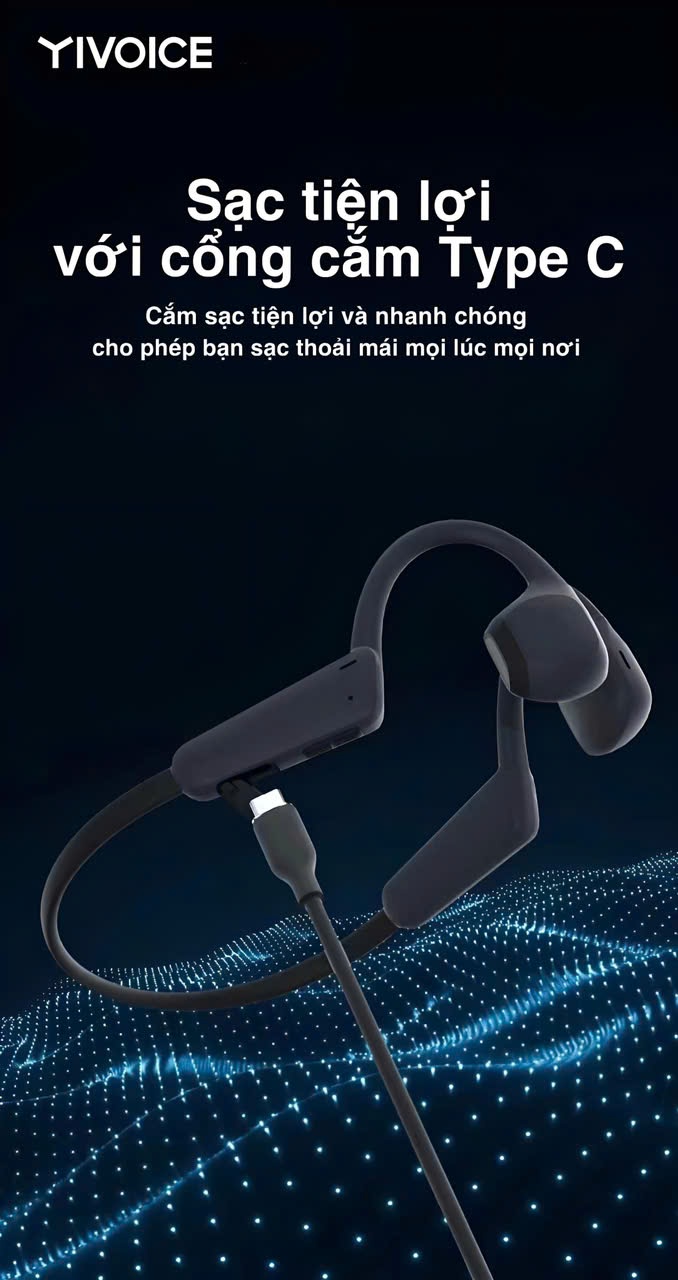 Tai nghe thể thao Yivoice S800 Bluetooth thế hệ mới công nghệ dẫn truyền âm thanh- hàng chính hãng