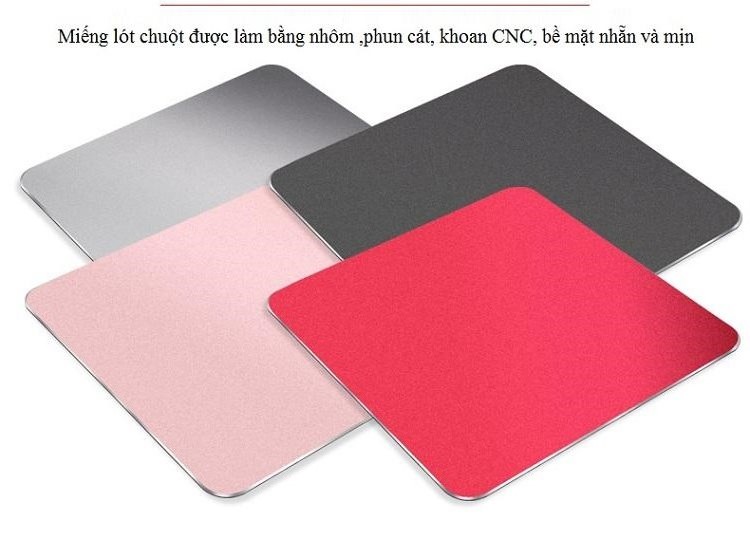 Chuột Không Dây + Tấm Lót Chuột Kim Loại K-1 Pin Sạc Tiện Lợi