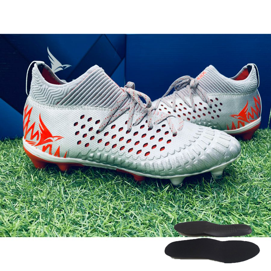 Giày Đá Bóng Mira Evospeed 19.2 FG Bạc Có Miếng Lót Giày