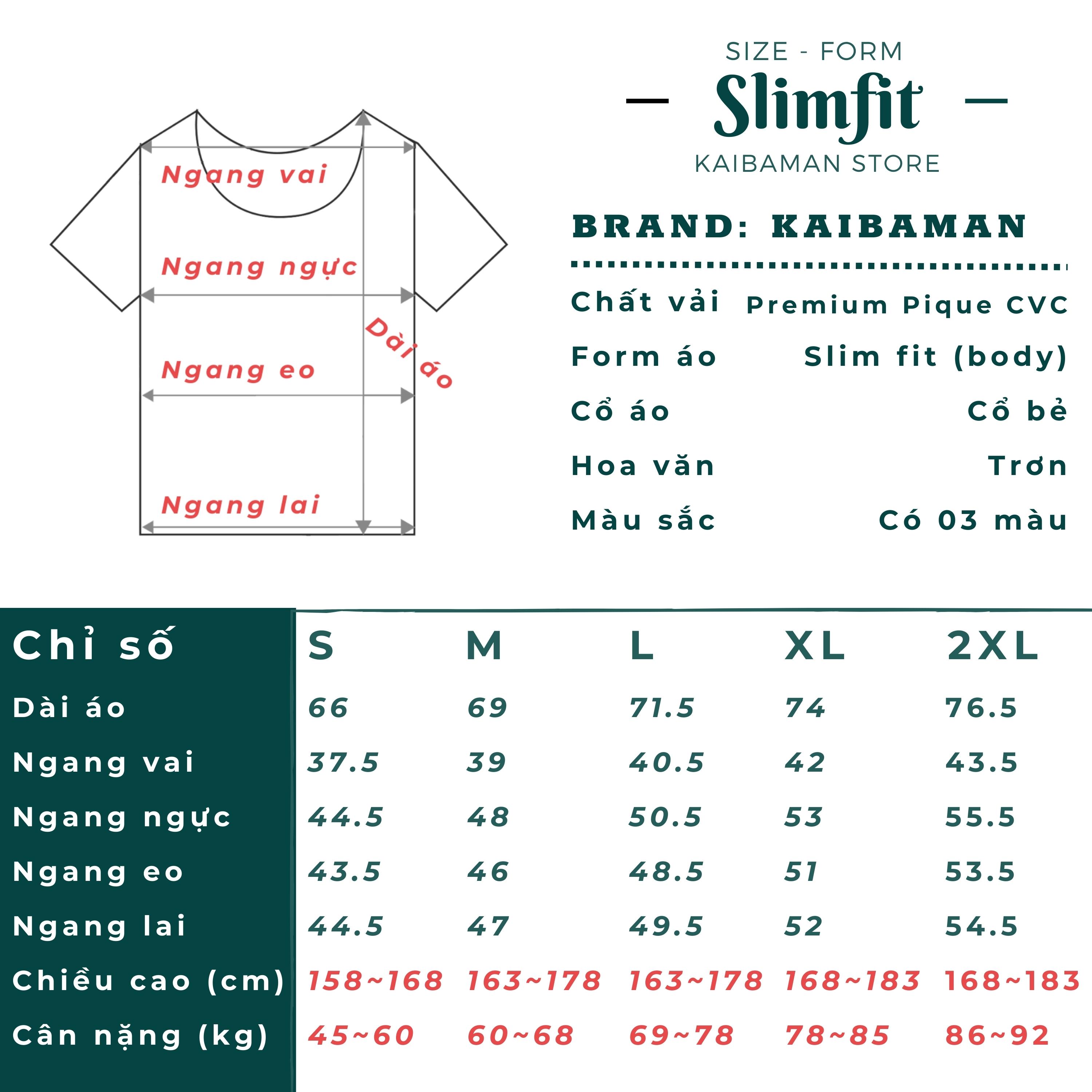 Áo Thun Polo Nam Kaibaman Cổ Bẻ Chất Vải CVC Cao Cấp Chuẩn Form Slimfit Độ Bền Cao - KAIBAMAN STORE