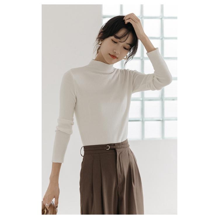 MS383 Áo len tăm nữ cổ 3 phân siêu mềm