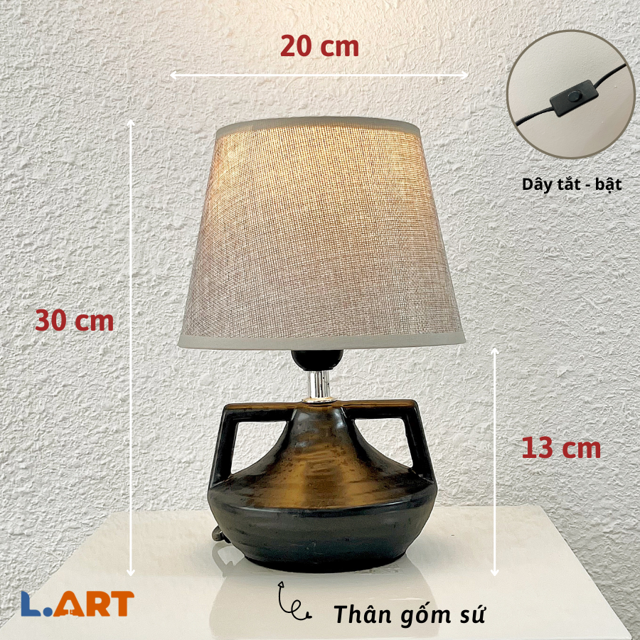 Đèn bàn thân gốm sứ cao cấp DY18323