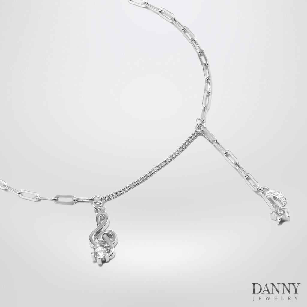 Lắc Tay Danny Jewelry Bạc 925 Xi Rhodium Hoạ tiết Nốt nhạc LACY310