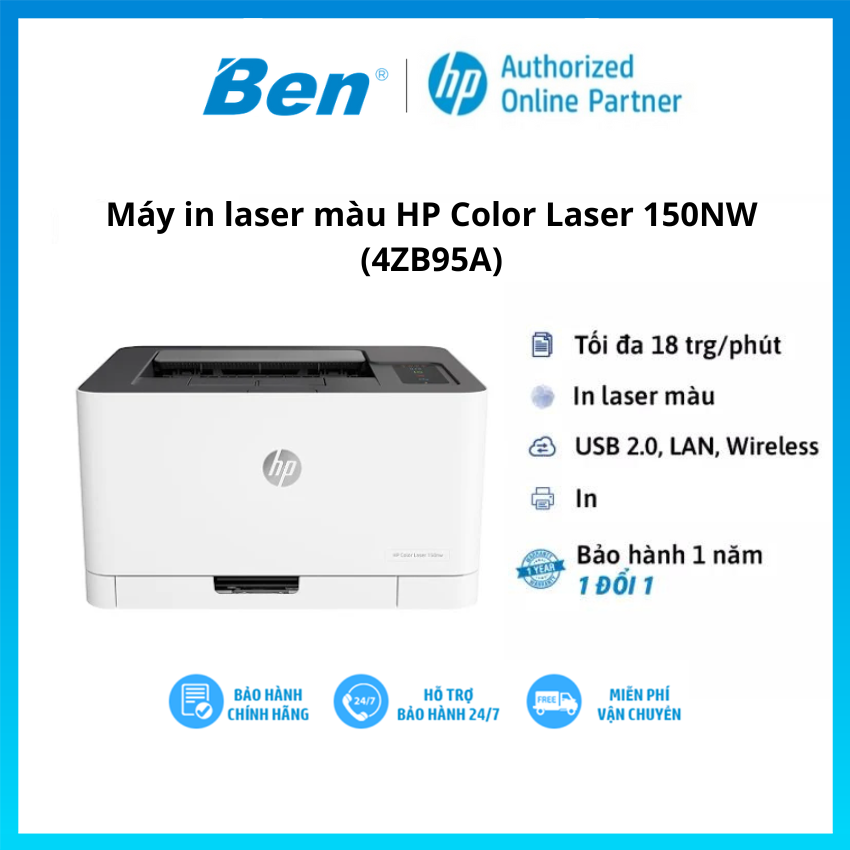 Máy in màu Laser HP 150nw/Wifi - Hàng chính hãng