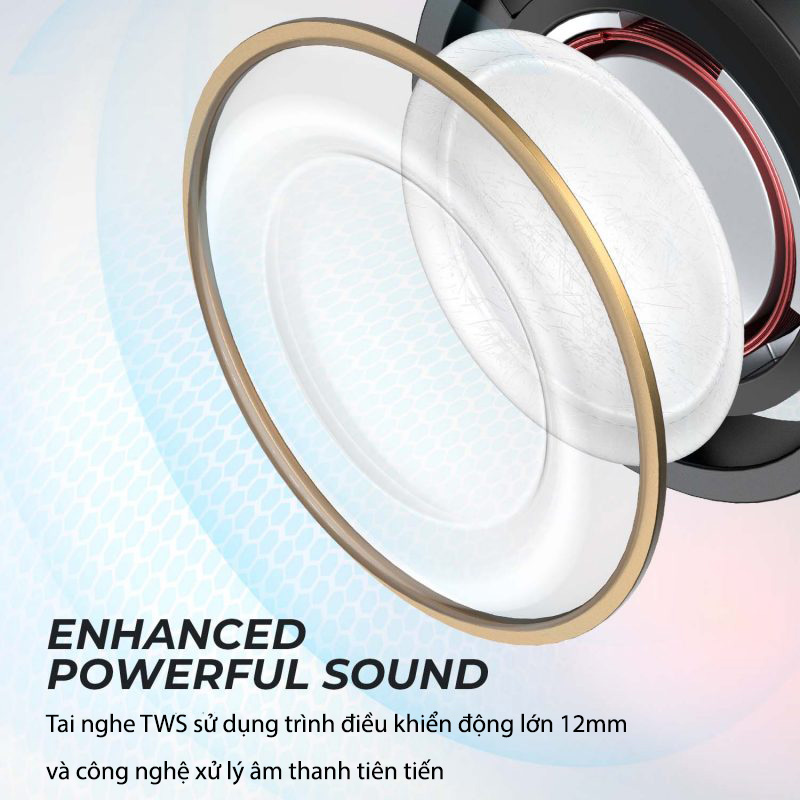 Tai Nghe Bluetooth Earbuds SoundPeats T2 Thiết kế công thái học, điều khiển thông minh - Hàng Chính Hãng