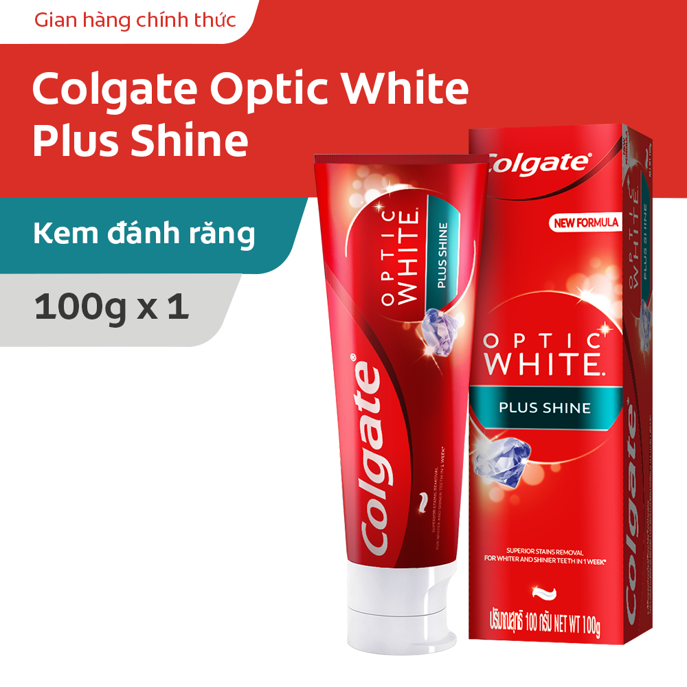 48 Kem đánh răng Colgate Optic White làm trắng và sáng răng 100g