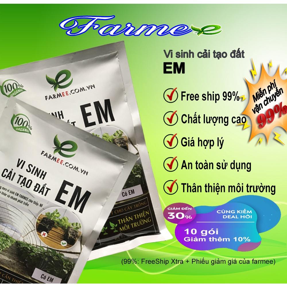 Vi sinh cải tạo đât EM farmee 10 gói 0.5 kg,Ủ phân hữu cơ, phòng trừ sâu bệnh