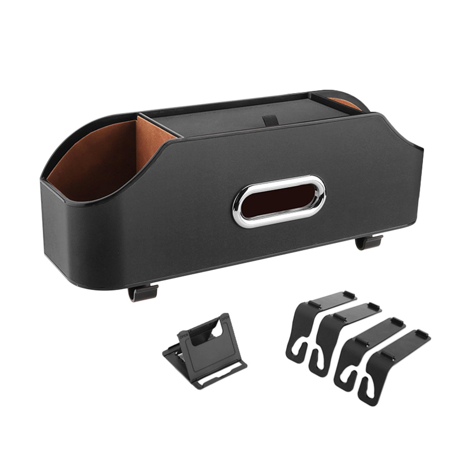 Car Seat Back Organizer Tissue Holder Backseat Storage Box Convenient Easy Installation Storing Paper Towels 2 Cup Holder