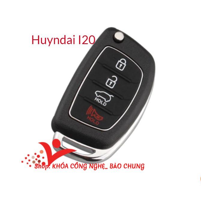 Vỏ remote chìa khóa xe ô tô dành cho Huyndai I20 thay thế cho vỏ chìa khóa gốc theo xe.