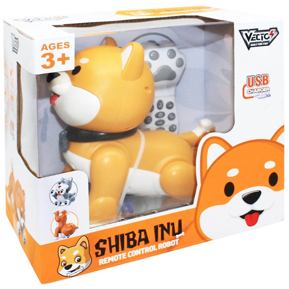 Đồ Chơi Robot Chú Chó Shiba Năng Động Có Điều Khiển - Vecto VTK47/BR - Màu Nâu