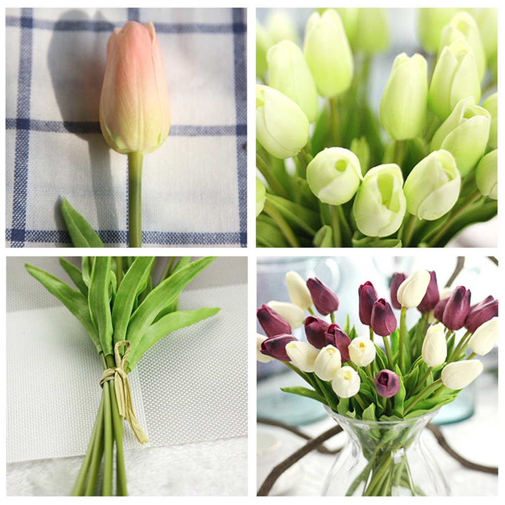 Hoa giả - Hoa Tulip cao su giả như thật decor trang trí nhà cửa